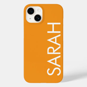 Einfach Stilvoll Modern Klassisch Name Orange Farb Case-Mate iPhone 14 Hülle