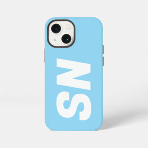 Einfach stilvoll moderne Name Minimal hellblau iPhone 13 Mini Hülle