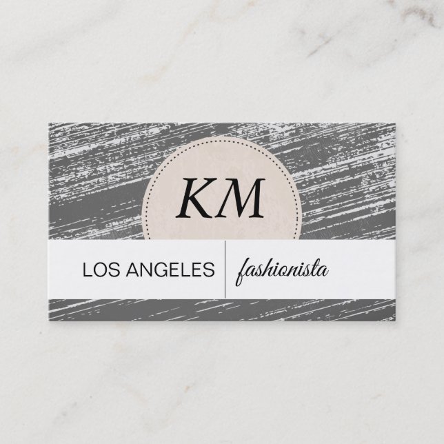 Einfach stilvolles Holz Vintag Visitenkarte (Vorderseite)