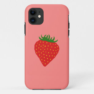 Einfach Strawberry benutzerdefinierte Farbe iPhone 11 Hülle