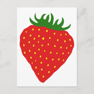 Einfach Strawberry-Postkarte Postkarte