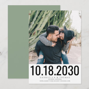 Einfach Stylisch Kühne Foto Hochzeit Save The Date