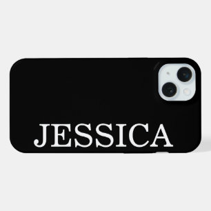 EINFACH STYLISIERTER INDIVIDUELLER NAME MODERN SCH iPhone 15 PLUS HÜLLE