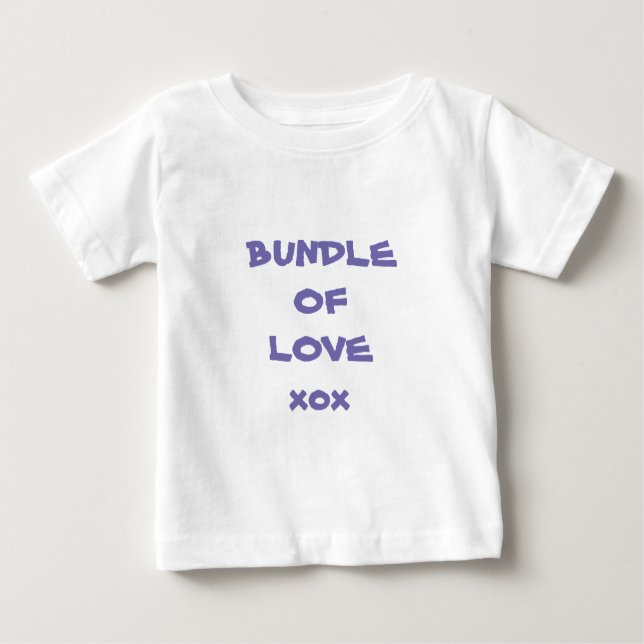Einfach Super Niedlich, 'Bundle der Liebe xox' Whi Baby T-shirt (Vorderseite)