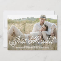 Einfach süße EDITABLE FARBE Hochzeitsankündigung