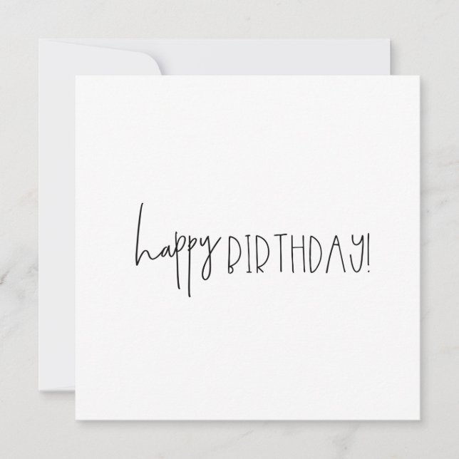 Einfach Sweet Happy Birthday Wish Card Karte (Vorderseite)