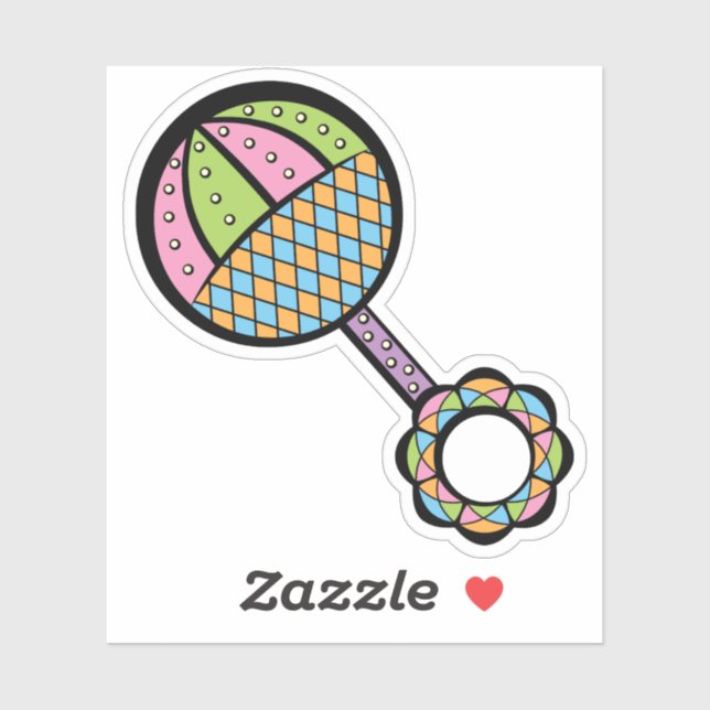 Einfach Sweet Rattle Contour Sticker (Blatt)