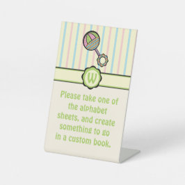 Einfach Sweet Rattle Pedestal Sign Sockelschild