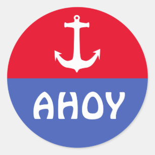 Einfach Symbole - ANCHOR + Ihre Ideen Runder Aufkleber