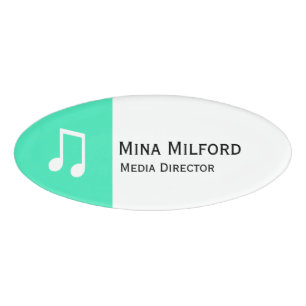 Einfach Symbole - MUSIKNOTE + Ihr Text u. Ideen Namenschild