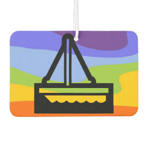 Einfach Symbole - SAILBOAT + Ihre Ideen Autolufterfrischer