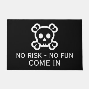 Einfach Symbole - SKULL & BONES + Ihre Ideen Fußmatte