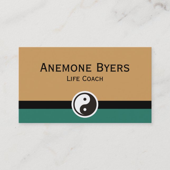 Einfach Symbole - Yin & Yang + Ihr Text & Ideen Visitenkarte (Vorderseite)