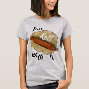 Einfach T-Shirt zum Rollen