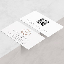 Einfach Text-Logo QR-Code jedes Handwerk irgendein Visitenkarte