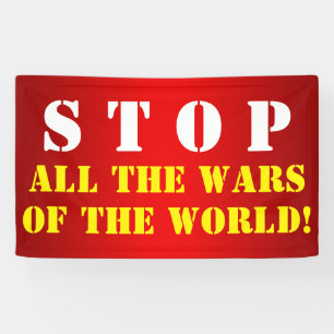 Einfach Textdesign "STOPP ALL THE WARS" Banner