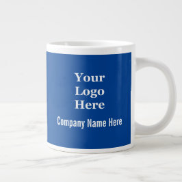 Einfach tiefblau und weiß Ihr Logo hier Vorlage Jumbo-Tasse