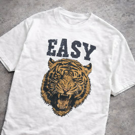 EINFACH Tiger Lustige Vintage-Druck-Typografie T-Shirt