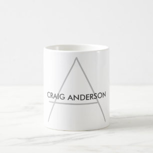 Einfach trendy Niedlicher Schwarz-weißer Name Kaffeetasse