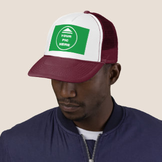 EINFACH! Trucker Hat - Weiß und Maroon - Anpassen Truckerkappe