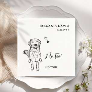 Einfach tue ich zu Hund Golden Retriever Hochzeit Serviette