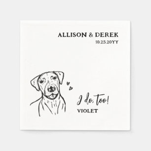 Einfach tue ich zu pointer Dog Zeichnend Hochzeit Serviette