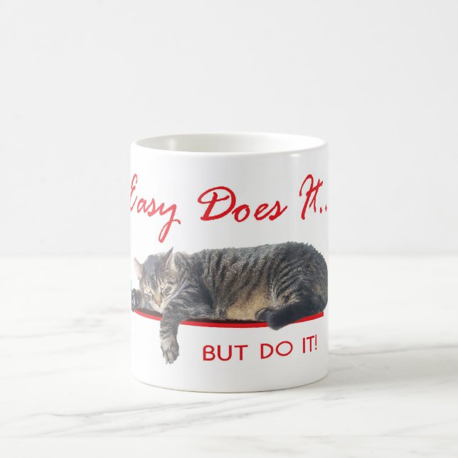 einfach tut es Katze Kaffeetasse (Mittel)