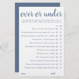 Einfach über oder unter | Dusty Blue Game Card