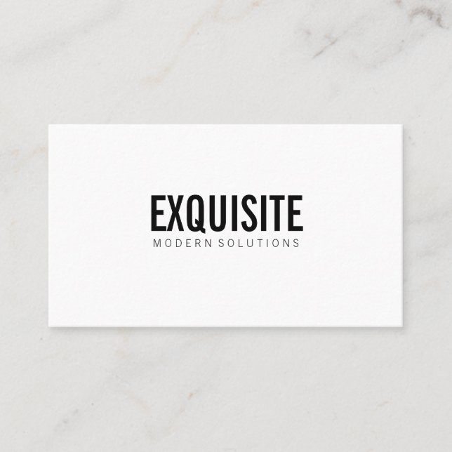 Einfach und Beruflich mit Icons Visitenkarte (Vorderseite)