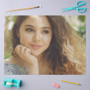 Einfach und Chic personalisiertes Foto Seidenpapier
