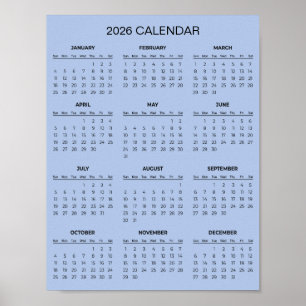 Einfach und doch elegant: Kalender 2026    Poster