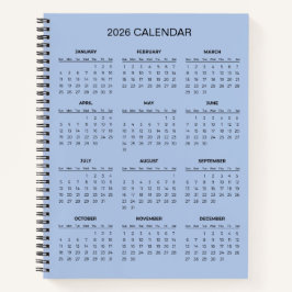 Einfach und Elegant 2026 Kalender |  Notizbuch