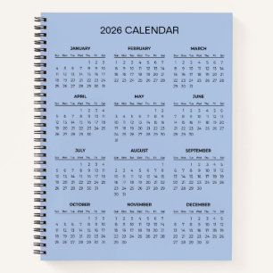 Einfach und Elegant 2026 Kalender Notizbuch
