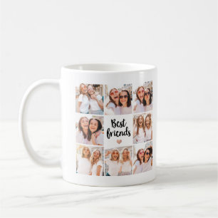 Einfach und elegant Best Friends Heart Foto Coll Kaffeetasse
