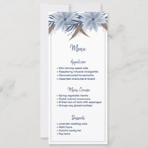 Einfach und elegant bläulich   Hochzeitsmenü