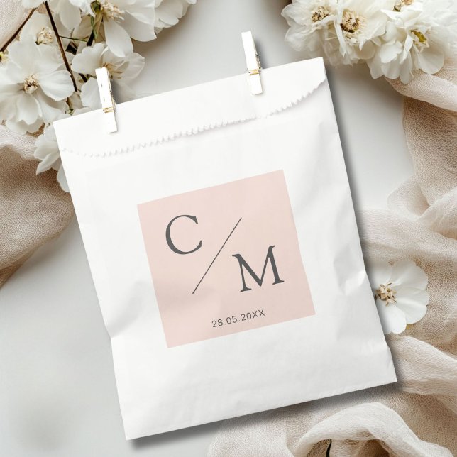 Einfach und elegant geschenktütchen (Simple and elegant monogram favor bag)