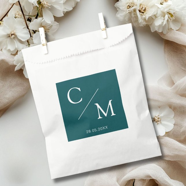 Einfach und elegant geschenktütchen (Simple and elegant monogram favor bag)