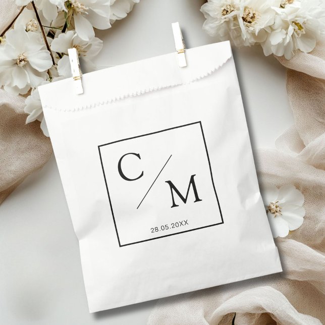 Einfach und elegant geschenktütchen (Simple and elegant monogram favor bag)