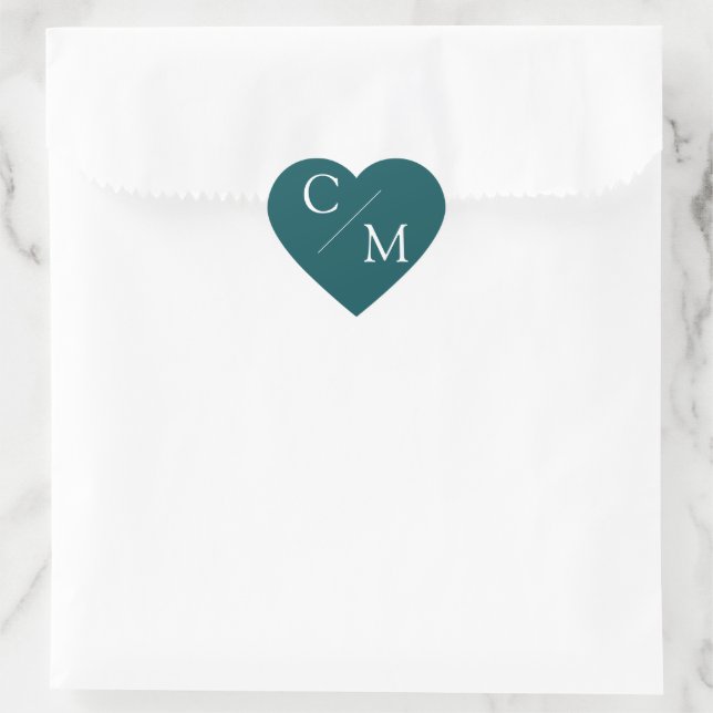 Einfach und elegant Herz-Aufkleber (Tasche)