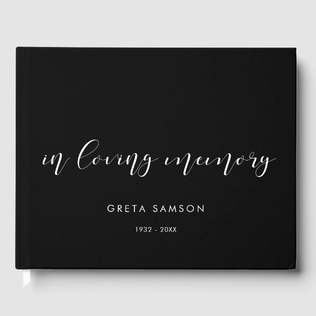 Einfach und elegant In liebevoller Erinnerung Beer Gästebuch (Vorderseite)