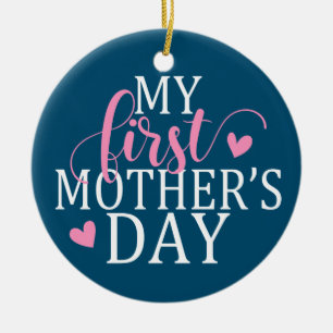 Einfach und elegant Mein erster Muttertag  Ornamen Keramik Ornament