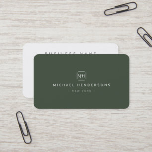 Einfach und elegant Monogramm Minimalistisch Beruf Visitenkarte