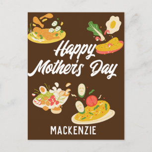 Einfach und elegant Mother Days - Thema Lebensmi Feiertagspostkarte