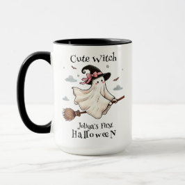 Einfach und elegant Niedlich Hexe erstes Halloween Tasse