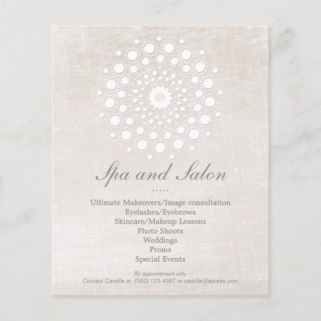 Einfach und elegant Salon und Wellness-Center ganz Flyer (Vorne)