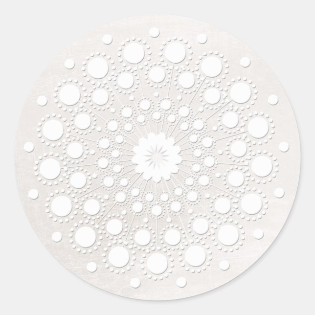 Einfach und elegant Salon und Wellness-Center ganz Runder Aufkleber (Vorderseite)