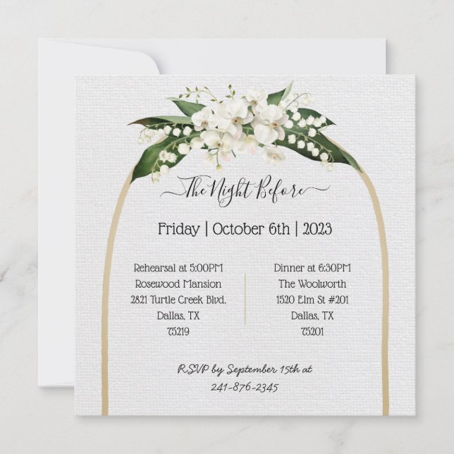 Einfach und elegant Save the Date laden (Vorderseite)