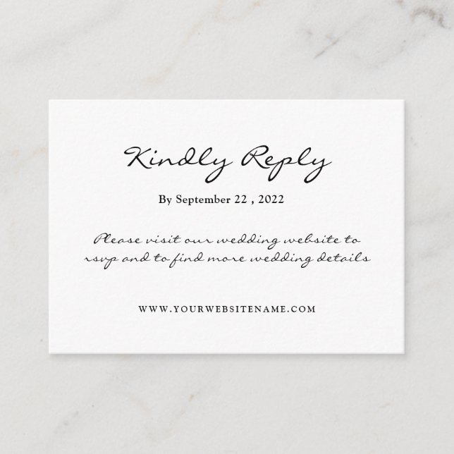 Einfach und elegant: Schwarze Linse mit Monogramm Begleitkarte (Vorderseite)