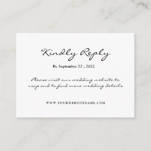 Einfach und elegant: Schwarze Linse mit Monogramm Begleitkarte