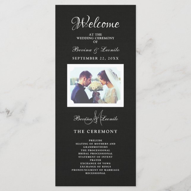 Einfach und elegant: Schwarze Linse mit Monogramm Programm (Vorderseite)